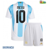 Argentina Lionel Messi #10 Hjemmedraktsett Barn Copa America 2024 Kortermet (+ Korte bukser)